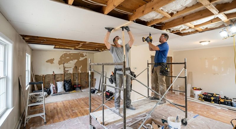 Garage Drywall Replacement in Overland Park, KS