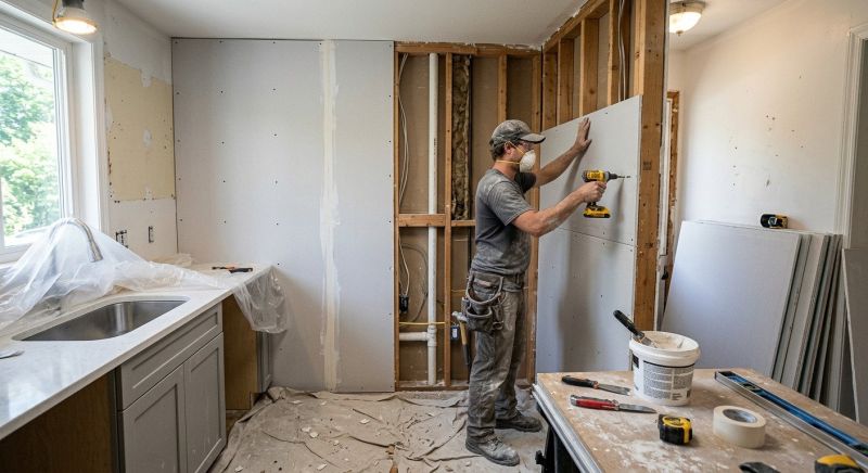 Kitchen Drywall Installation in Conroe, TX